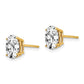Oval Cubic Zirconia Post Earrings - WBC