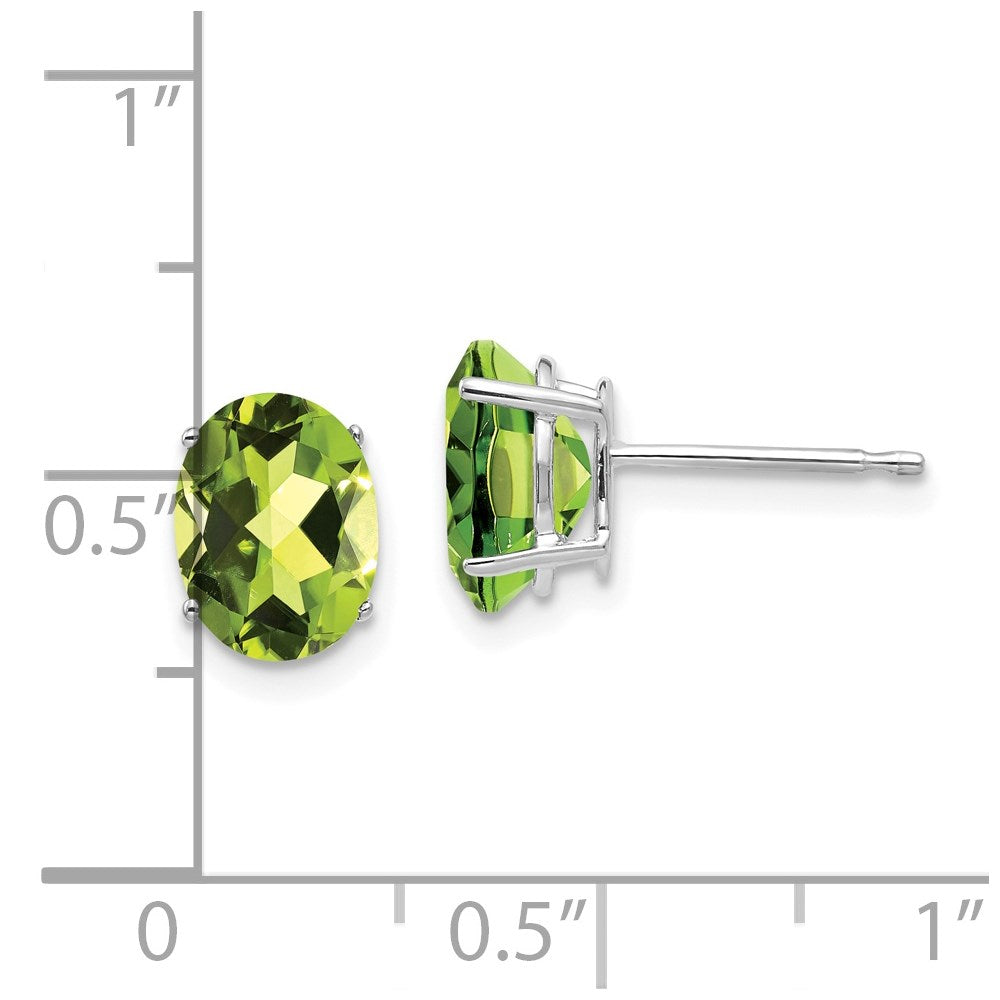 Oval Peridot Post Earrings - WBC