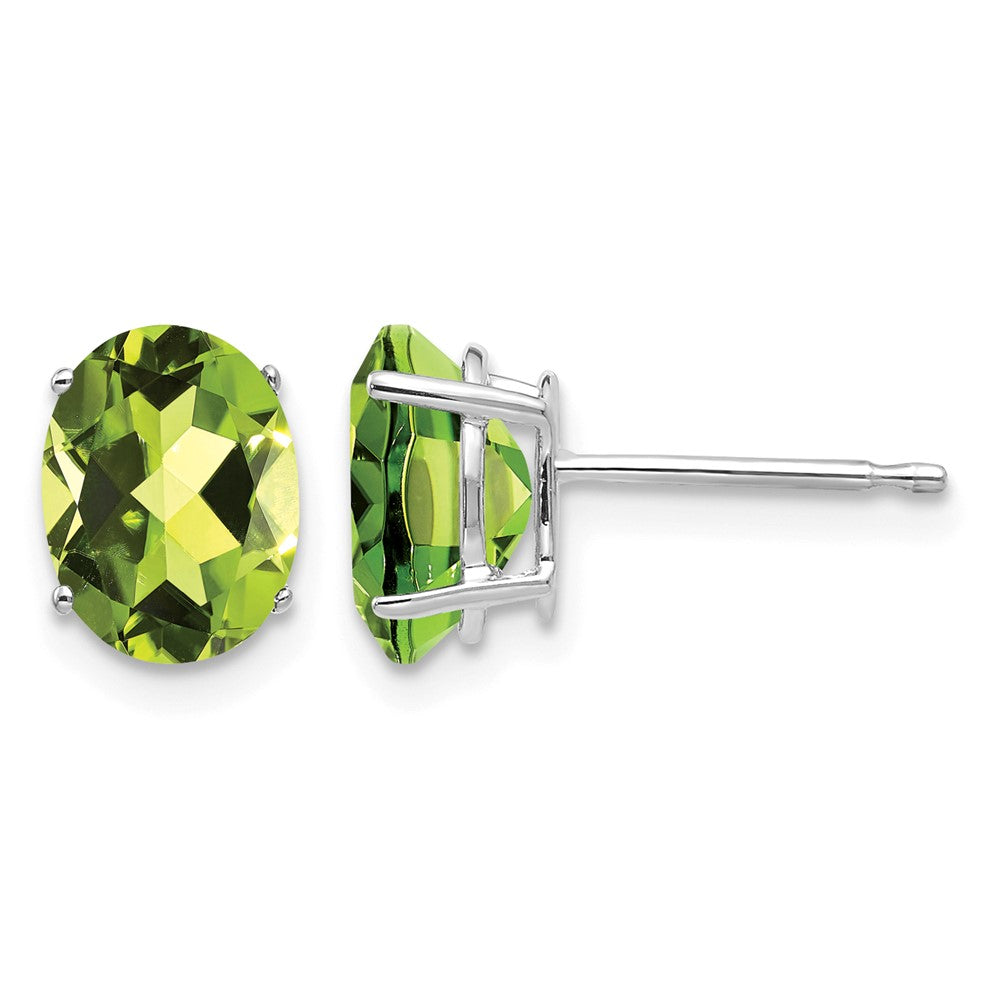 Oval Peridot Post Earrings - WBC
