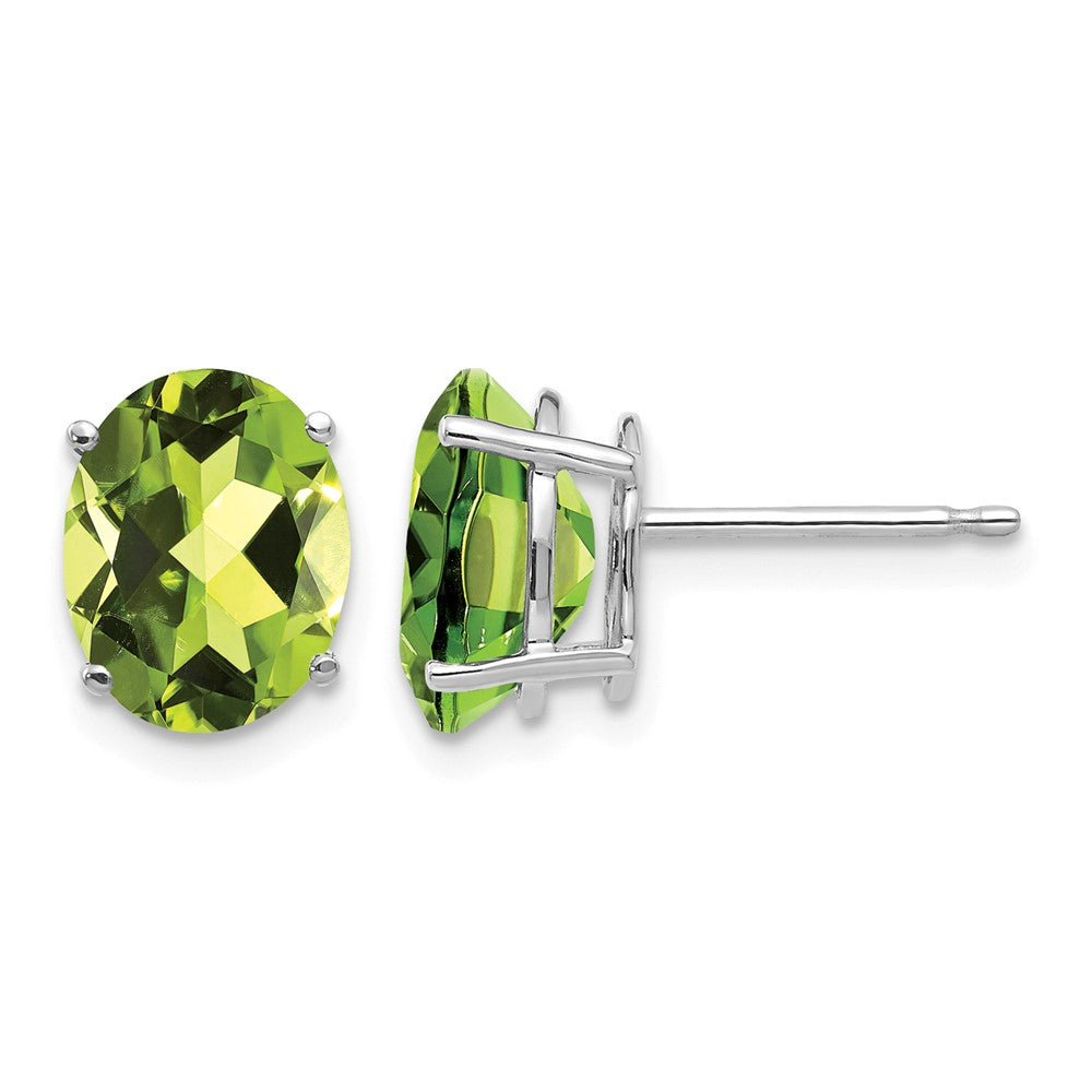 Oval Peridot Post Earrings - WBC