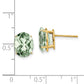 Oval Green Quartz Post Earrings - WBC