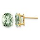 Oval Green Quartz Post Earrings - WBC