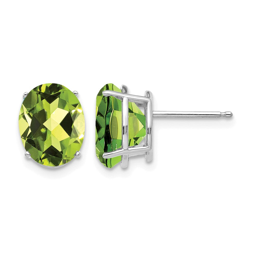Oval Peridot Post Earrings - WBC