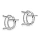 Oval Post Earring Mountings - WBC