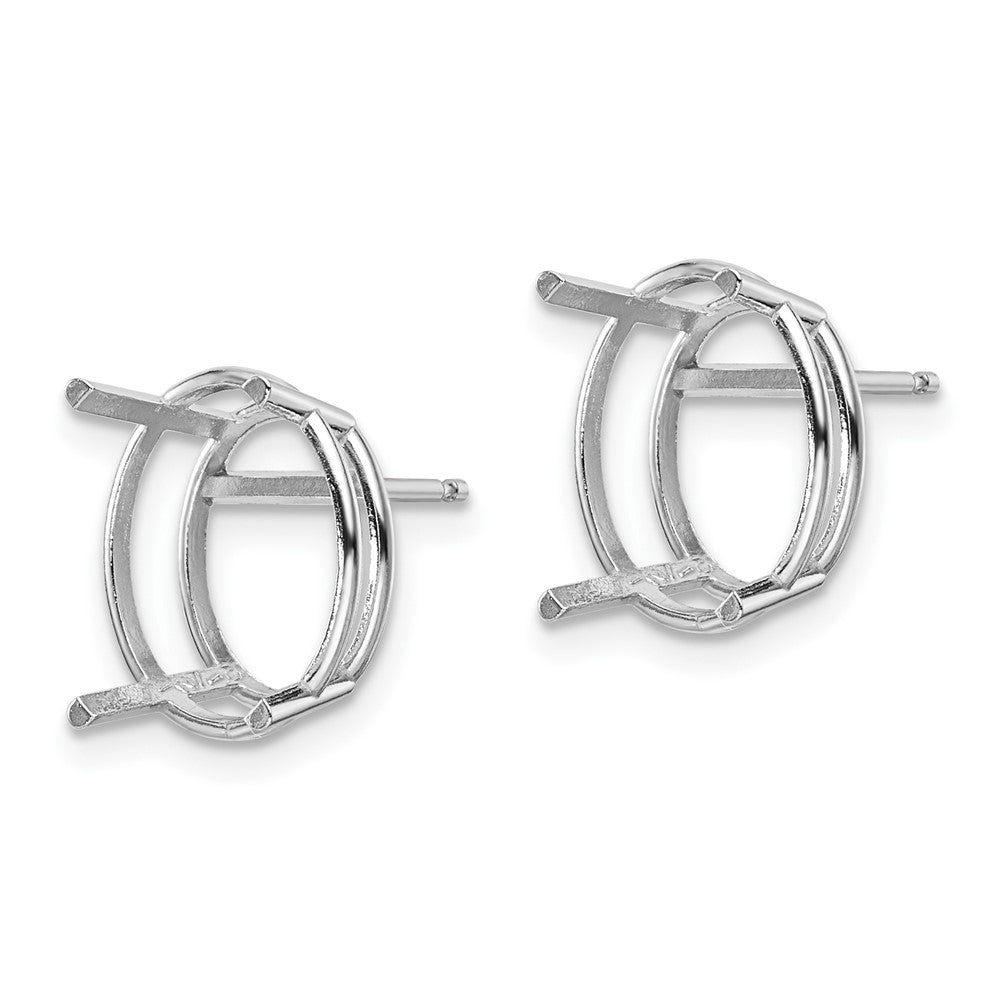 Oval Post Earring Mountings - WBC