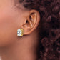Oval Cubic Zirconia Post Earrings - WBC