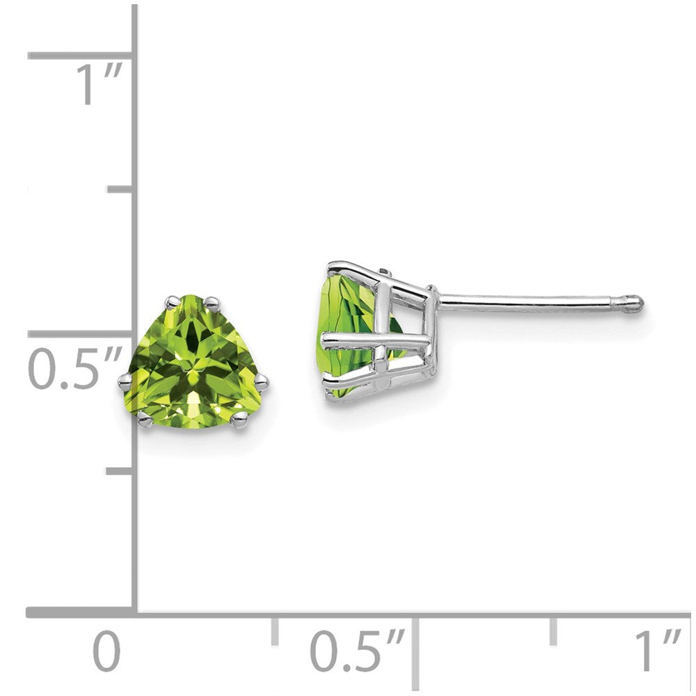 Trillion Peridot Post Earrings - WBC