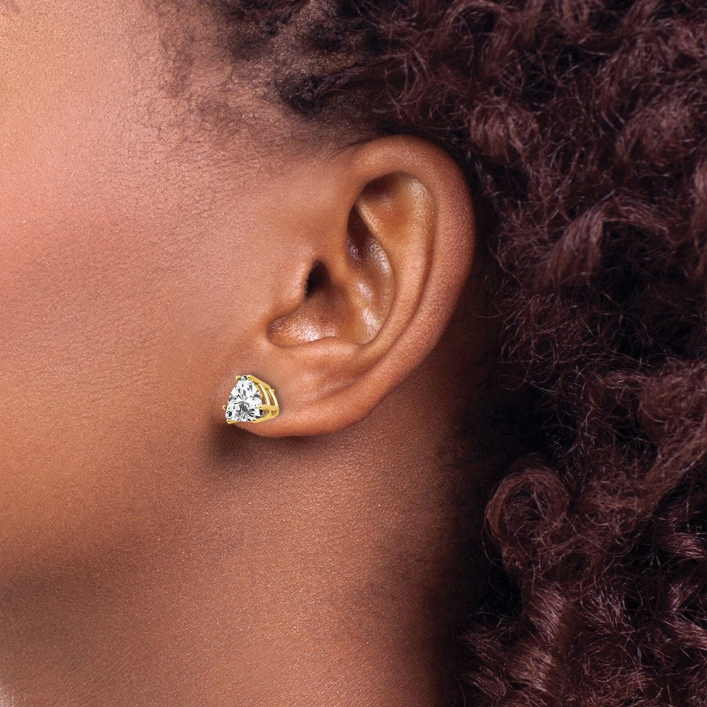 Trillion Cubic Zirconia Post Earrings - WBC