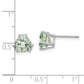 Trillion Checker-Cut Green Quartz Post Earrings - WBC