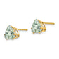 Trillion Checker-Cut Green Quartz Post Earrings - WBC