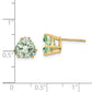 Trillion Checker-Cut Green Quartz Post Earrings - WBC