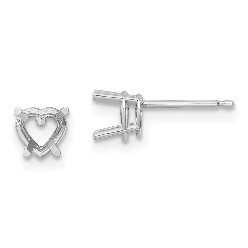 Heart Post Earring Mountings - WBC