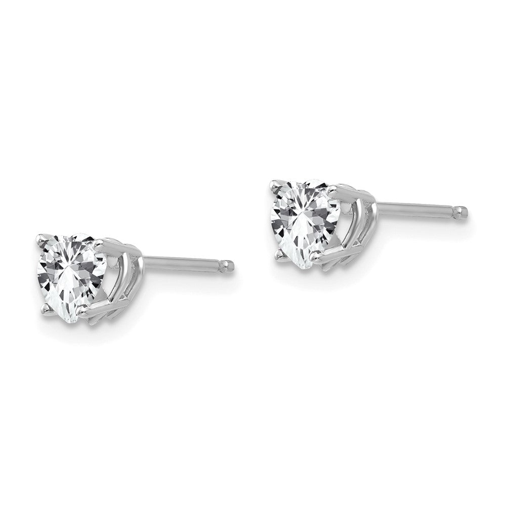 Heart Cubic Zirconia Post Earrings - WBC