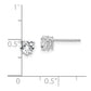 Heart Cubic Zirconia Post Earrings - WBC