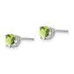 Heart Peridot Post Earrings - WBC