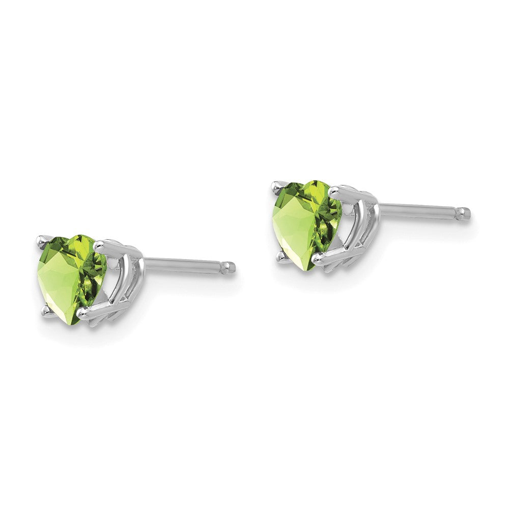Heart Peridot Post Earrings - WBC