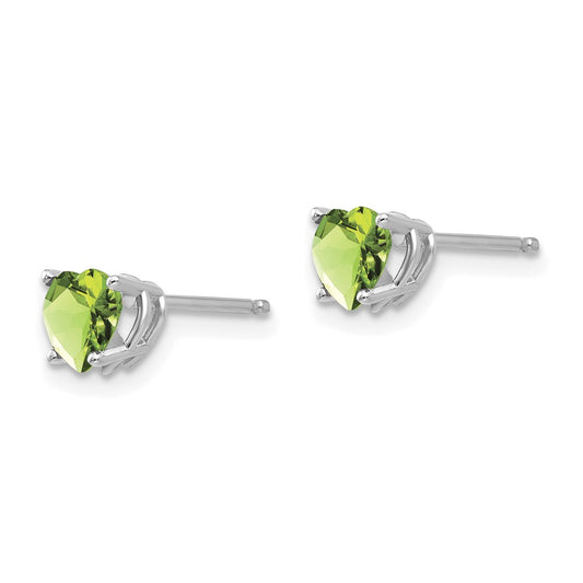 Heart Peridot Post Earrings - WBC