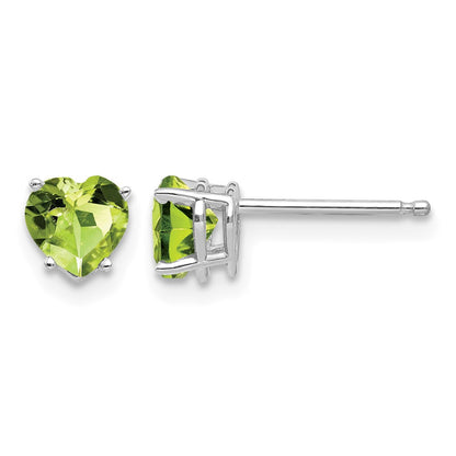Heart Peridot Post Earrings - WBC