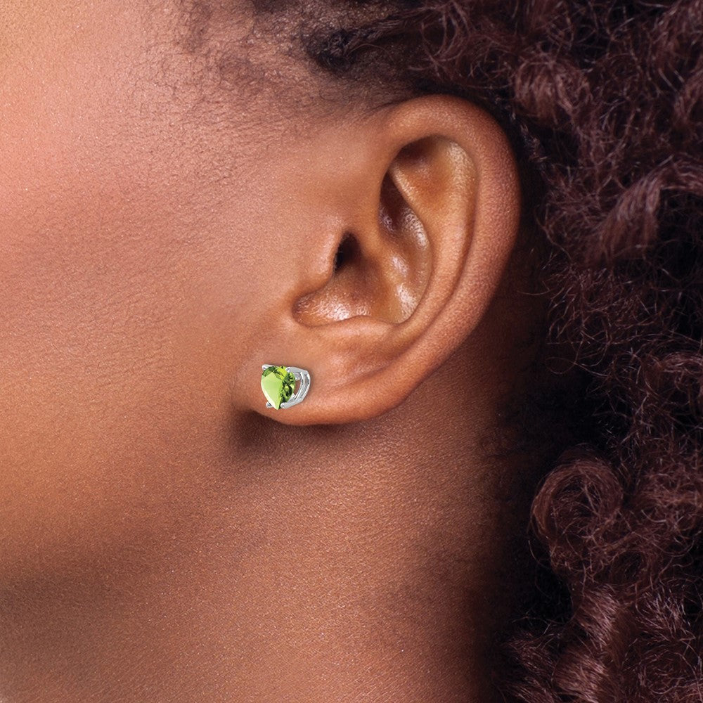 Heart Peridot Post Earrings - WBC