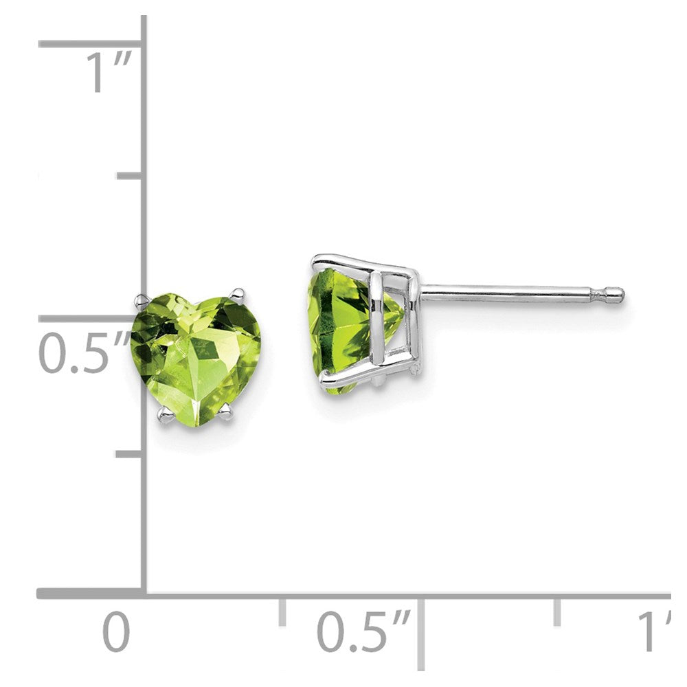 Heart Peridot Post Earrings - WBC