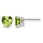 Heart Peridot Post Earrings - WBC