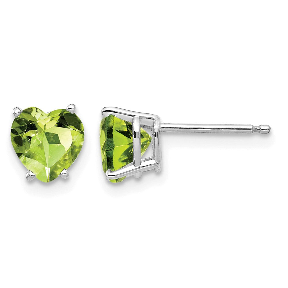 Heart Peridot Post Earrings - WBC