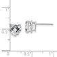 Heart Cubic Zirconia Stud Earrings - WBC