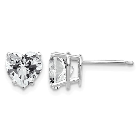 Heart Cubic Zirconia Stud Earrings - WBC