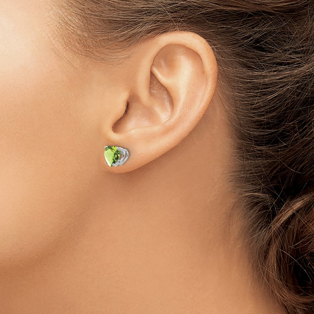 Heart Peridot Post Earrings - WBC
