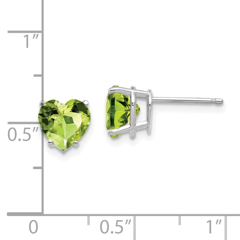 Heart Peridot Post Earrings - WBC