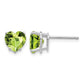 Heart Peridot Post Earrings - WBC