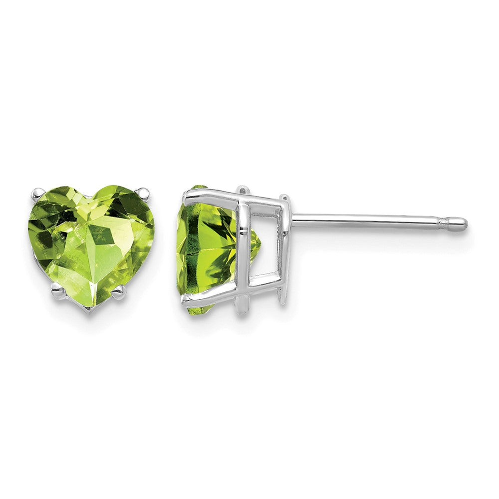 Heart Peridot Post Earrings - WBC