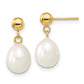 7- Rice Freshwater Cultured Pearl Necklace and Post Earring Set - WBC