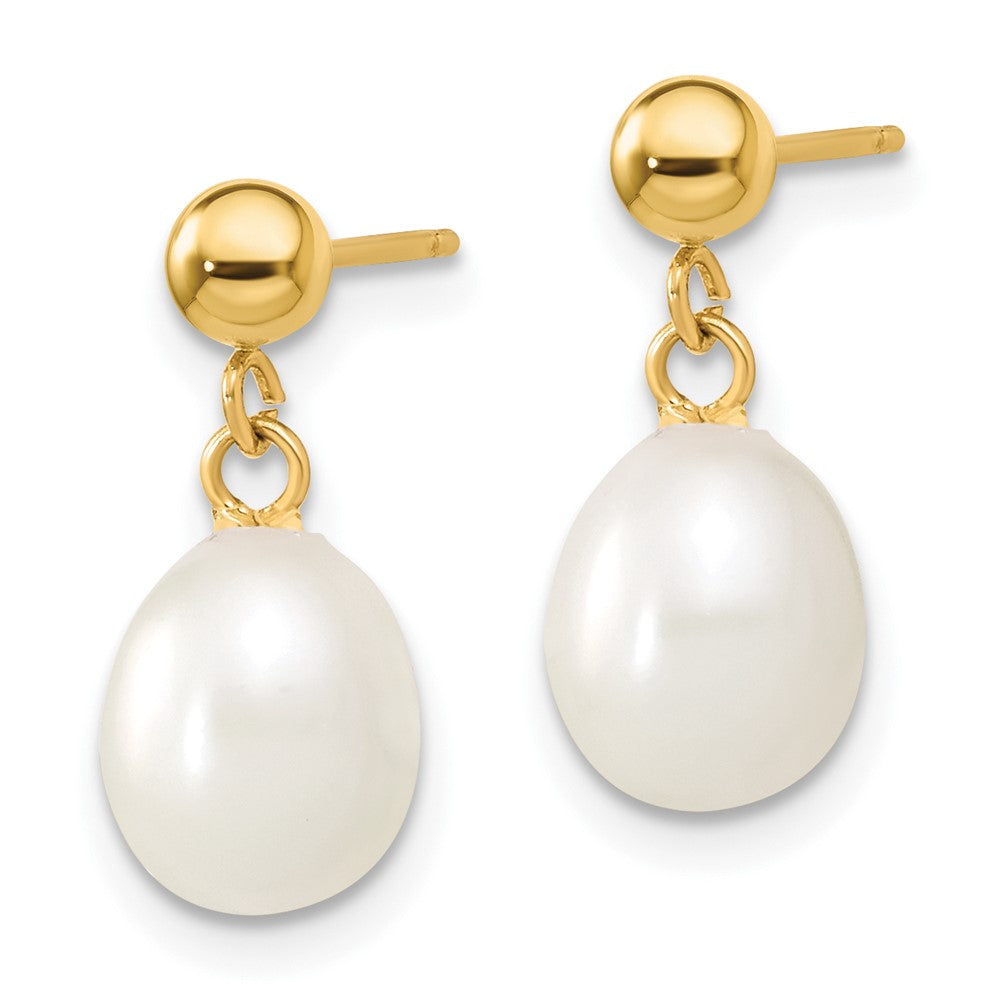 7- Rice Freshwater Cultured Pearl Necklace and Post Earring Set - WBC