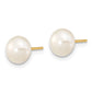 7- Near-Round Freshwater Cultured Pearl Necklace and Button Earrings Set - WBC