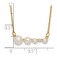 Graduated Round Freshwater Cultured Pearl and 0.01 carat Diamond Necklace - WBC