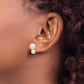 and Round Freshwater Cultured Double Pearl Post Earrings - WBC