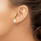 8- Round Freshwater Cultured Pearl and .14TZ Tanzanite Post Earrings - WBC
