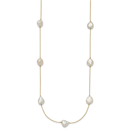 10- Keshi Freshwater Cultured Pearl 7-Station Necklace - WBC