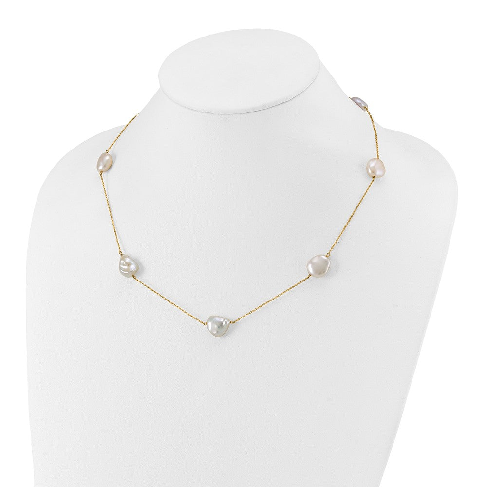 10- Keshi Freshwater Cultured Pearl 7-Station Necklace - WBC