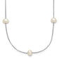 5- Near-Round Freshwater Cultured Pearl 9-Station Necklace - WBC
