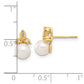 5- Button Freshwater Cultured Pearl and .06 Carat Diamond Post Earrings - WBC