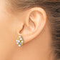 3- Button Freshwater Cultured Pearl and .02 Carat Diamond Post Earrings - WBC