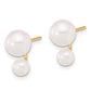 4- and 6- Round Akoya Saltwater Cultured Pearl Post Earrings - WBC