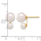 4- and 6- Round Akoya Saltwater Cultured Pearl Post Earrings - WBC