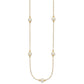 Polished 8- Near-Round Freshwater Cultured Pearl 5-Station Necklace - WBC
