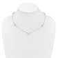 Polished 8- Near-Round Freshwater Cultured Pearl 5-Station Necklace - WBC