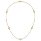 Polished 8- Near-Round Freshwater Cultured Pearl 5-Station Necklace - WBC