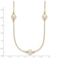 Polished 8- Near-Round Freshwater Cultured Pearl 5-Station Necklace - WBC