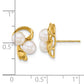 Polished 5- Button Freshwater Cultured 2-Pearl Post Earrings - WBC